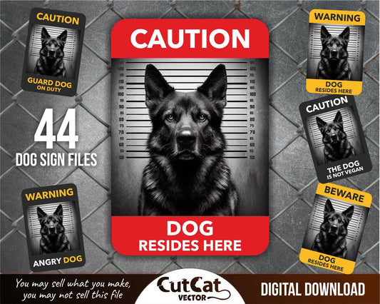 Poster Beware of dog sign, poster, sign guarded by dog, beware of angry dog, attention don't knock caution dog on premises pdf jpg png