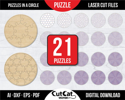 21 puzzles circle