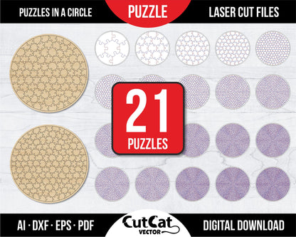 21 puzzles circle