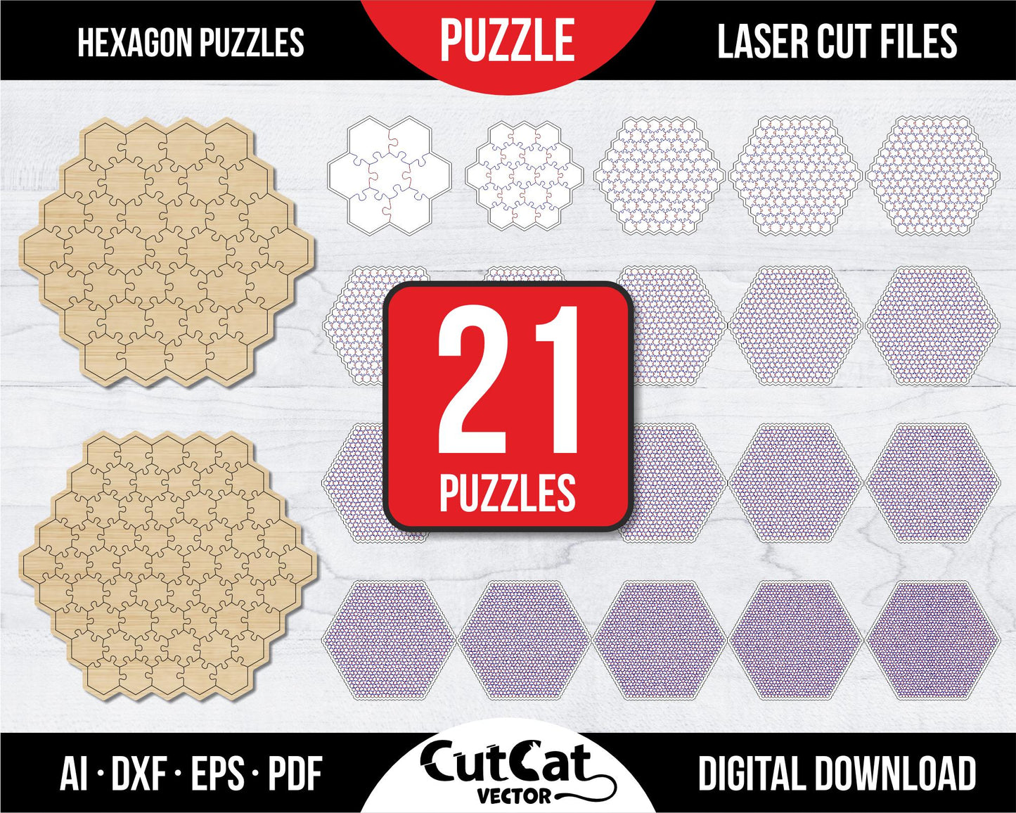 21 Puzzle Hexagonal