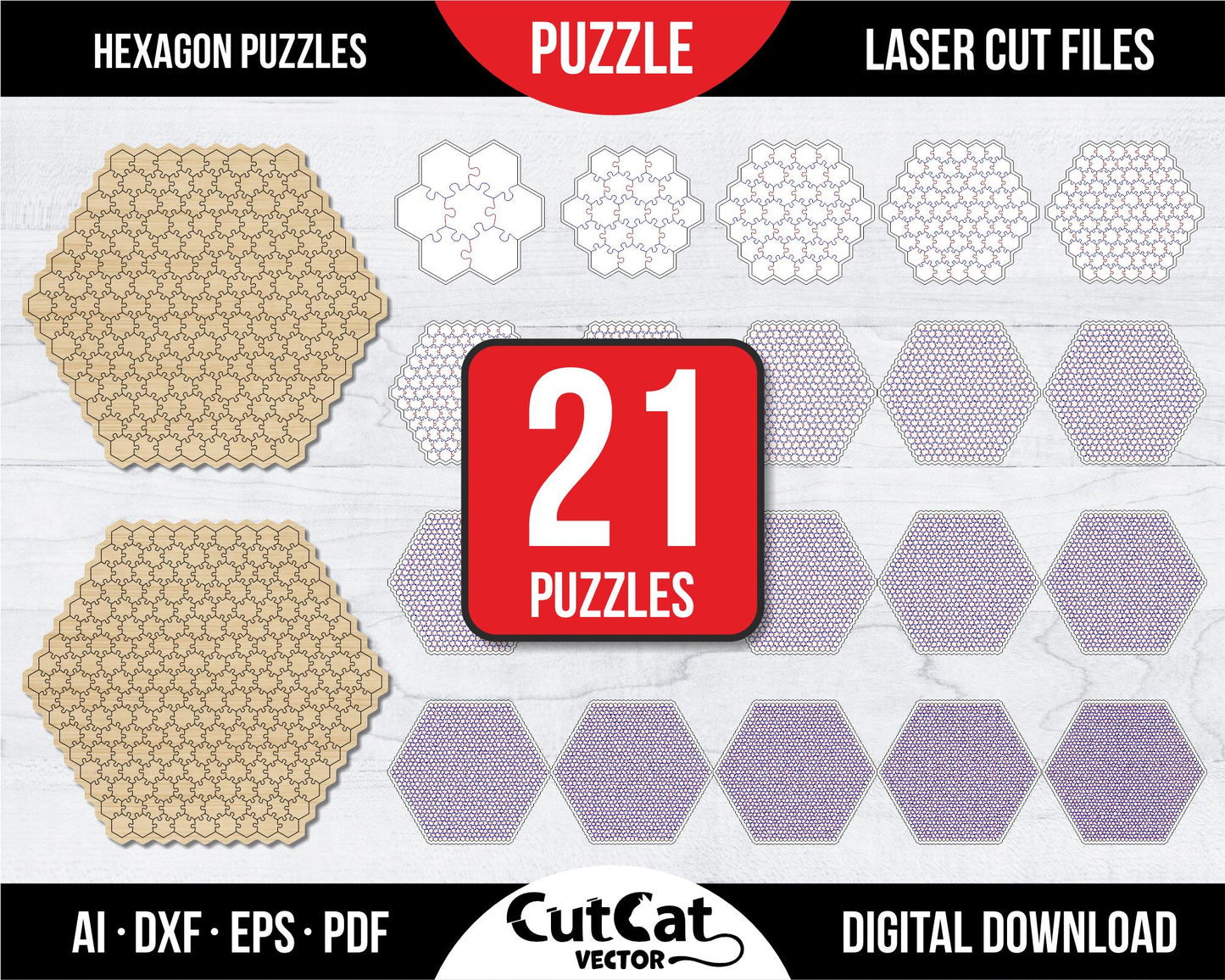 21 Puzzle Hexagonal