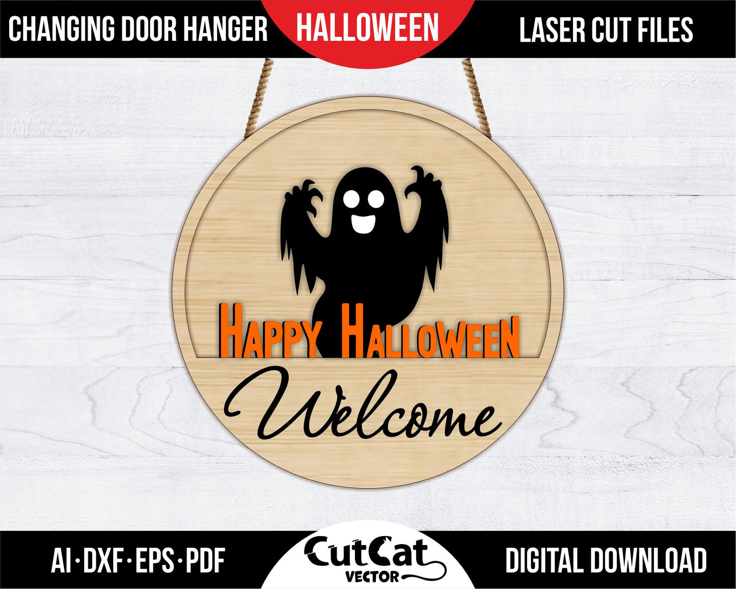 3D Halloween decor door hanger