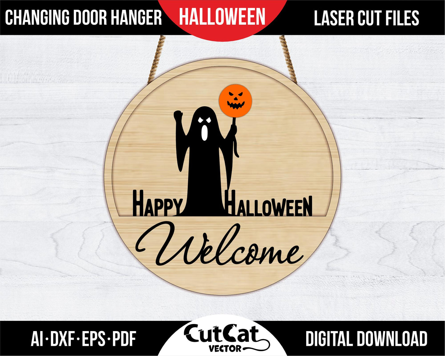 3D Halloween door decor multilayer