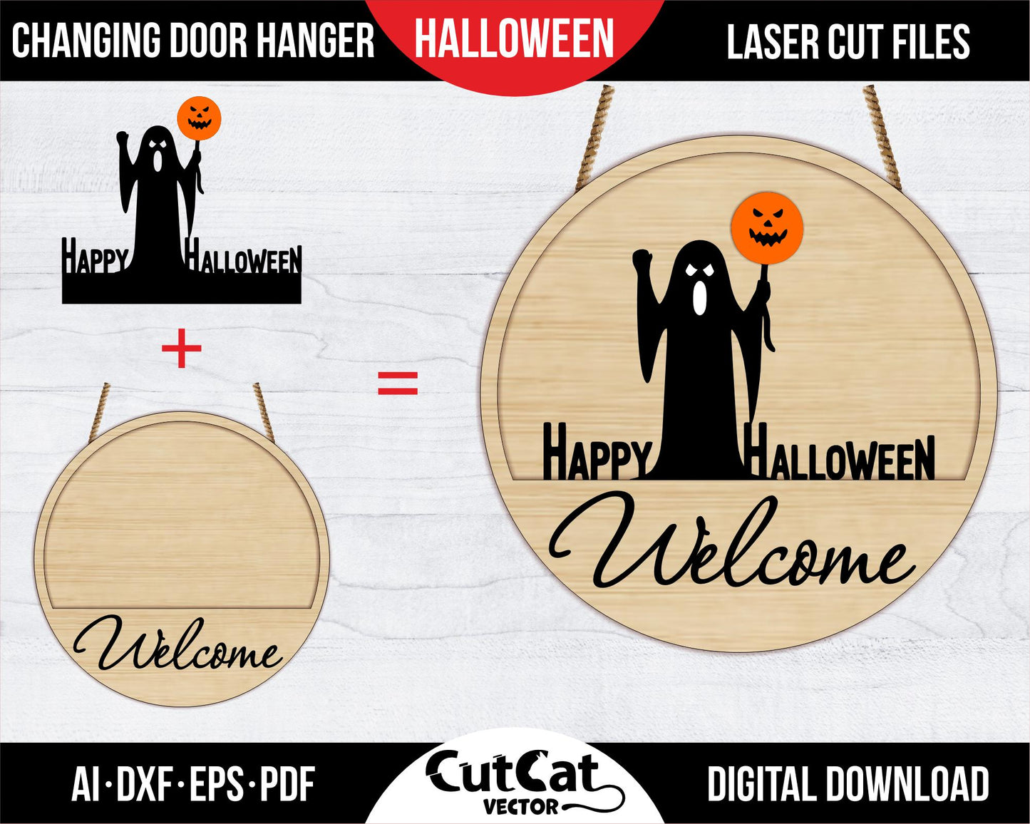 3D Halloween door decor multilayer