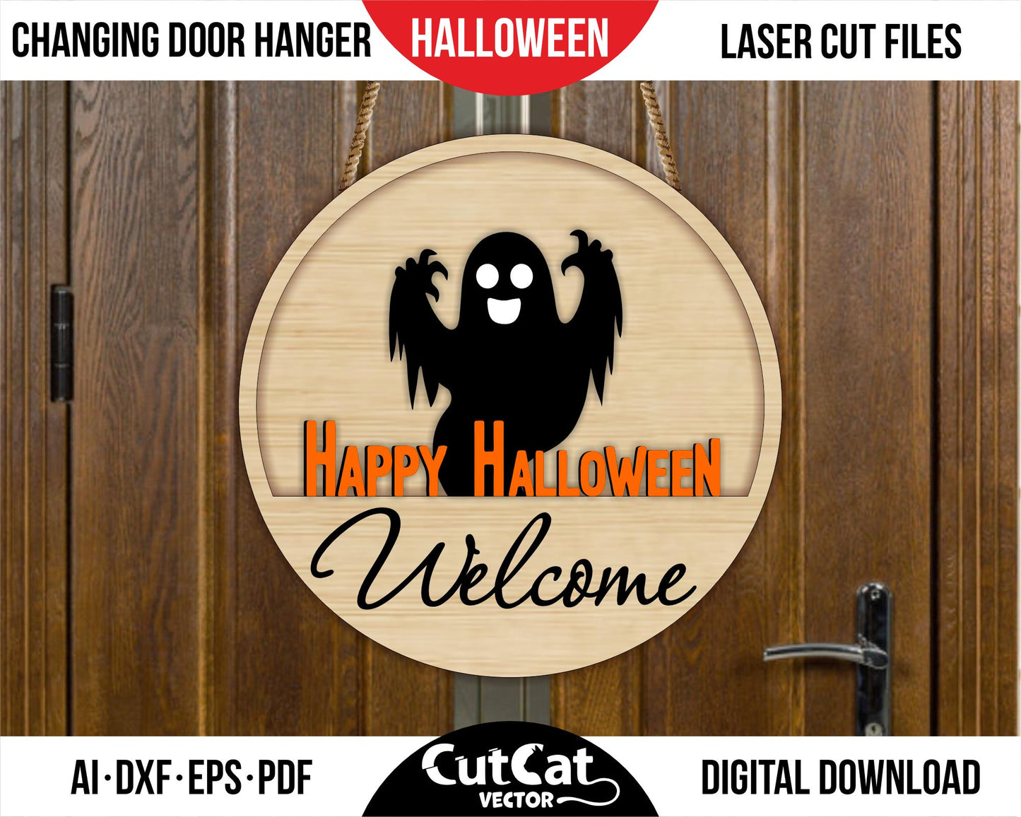 3D Halloween decor door hanger