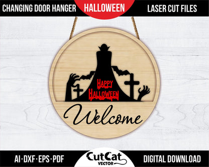 3D Halloween decor door hanger