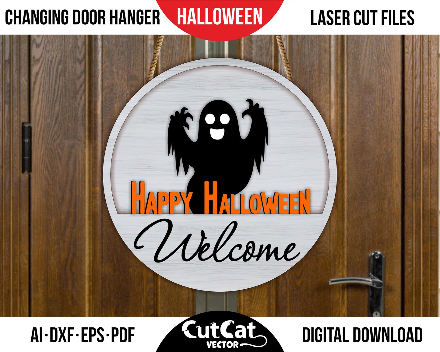 3D Halloween decor door hanger