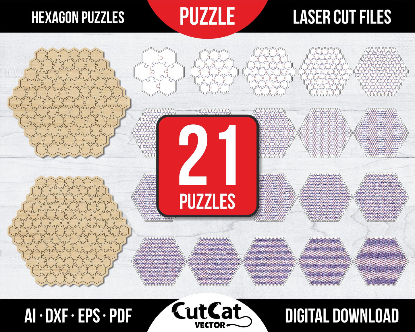 21 Puzzle Hexagonal