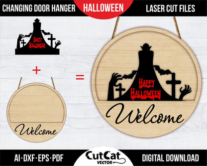 3D Halloween decor door hanger