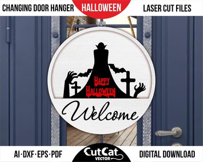 3D Halloween decor door hanger