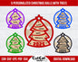 5 Personalized Christmas Balls Tree Decorations